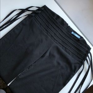 Black Dress Pants with Fringe